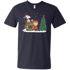 Cleveland Browns Snoopy The Peanuts Ugly Christmas Sweater  Super Bowl Men's V-Neck T-Shirt - The White Eagles