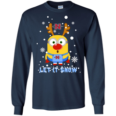 Minion Nicholls Colonels Ugly Christmas Sweaters Let It Snow LS Cotton T-Shirt - The White Eagles