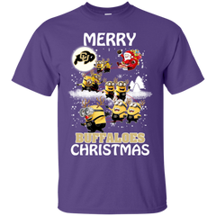 Colorado Buffaloes Ugly Christmas Sweaters Minions Santa Claus Merry Christmas Cotton T-Shirt - The White Eagles