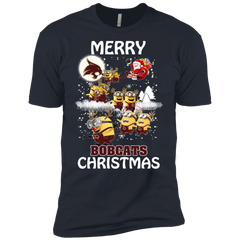 Texas State Bobcats Ugly Christmas Sweaters Minions Santa Claus Merry Christmas Men's Sleeve Shirt - The White Eagles