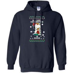 All I Want For Christmas Is Books Snoopy The Peanuts Movie Hoodie - The White Eagles
