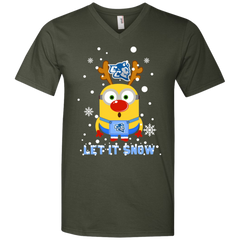 Minion Central Connecticut State Blue Devils Ugly Christmas Sweaters Let It Snow Men's V-Neck T-Shirt - The White Eagles