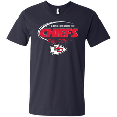Dilly Dilly Kansas City Chiefs A True Friend Of The Chiefs Men's V-Neck T-Shirt - The White Eagles