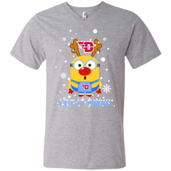 Minion Dayton Flyers Ugly Christmas Sweaters Let It Snow Men's V-Neck T-Shirt - The White Eagles