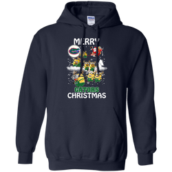 Florida Gators Ugly Christmas Sweaters Minions Santa Claus Merry Christmas Hoodie - The White Eagles