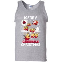 Ball State Cardinals T Shirts Minions Santa Claus Merry Christmas Tank Top - The White Eagles