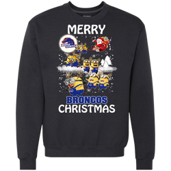 Boise State Broncos T Shirts Minions Santa Claus Merry Christmas Sweatshirt - The White Eagles