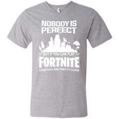 Fortnite Nobody Is Perfect But If You Can Play Fortnite Men's V-Neck T-Shirt - The White Eagles