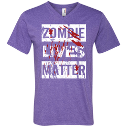 Zombie Lives Matter Tshirt Men's V-Neck T-Shirt - The White Eagles