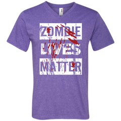 Zombie Lives Matter Tshirt Men's V-Neck T-Shirt - The White Eagles