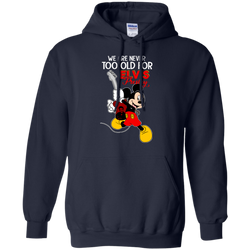 We Are Never Too Old For Elvis Presley Mickey Hoodie - The White Eagles