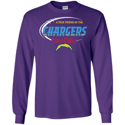 Dilly Dilly Los Angeles Chargers A True Friend Of The Chargers LS Cotton T-Shirt - The White Eagles