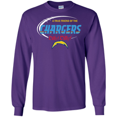 Dilly Dilly Los Angeles Chargers A True Friend Of The Chargers LS Cotton T-Shirt - The White Eagles