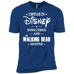 I Speak In Disney Song Lyrics And The Walking Dead Quotes Shirt Men's Sleeve Shirt - The White Eagles