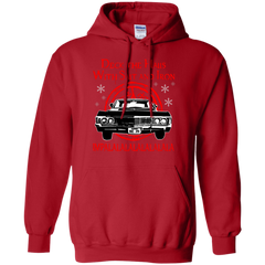 Deck The Halls With Salt And Iron Impala Lalalalalalala Supernatural Ugly Christmas Sweater Hoodie - The White Eagles