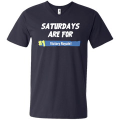 Fortnite Saturdays Are For Victory Royale Men's V-Neck T-Shirt - The White Eagles