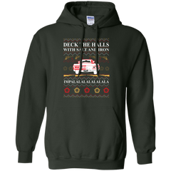 Deck The Halls With Salt And Iron Ugly Christmas Sweater Hoodie - The White Eagles