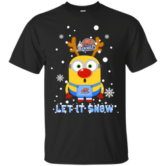 Minion Bucknell Bison Ugly Christmas Sweaters Let It Snow Cotton T-Shirt - The White Eagles