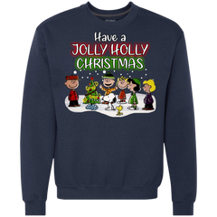 Have A Jolly Holly Christmas The Peanuts Movie Snoopy Charlie Brown Woodstock Sweatshirt - The White Eagles
