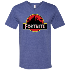 Fortnite Jurassic Park Jurassic World Fallen Kingdom Men's V-Neck T-Shirt - The White Eagles