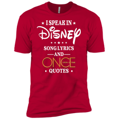 I Speak In Disney Song Lyrics And Once Upon A Time Quotes Shirt Men's Sleeve Shirt - The White Eagles