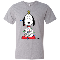 Snoopy Christmas Tree The Peanuts Movie Snoopy Men's V-Neck T-Shirt - The White Eagles