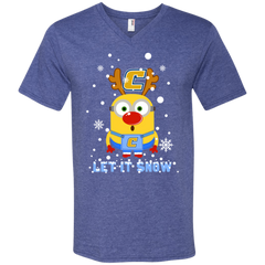 Minion Chattanooga Mocs Ugly Christmas Sweaters Let It Snow Men's V-Neck T-Shirt - The White Eagles