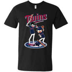 Minnesota Twins Baseball Rick And Morty Men's V-Neck T-Shirt - The White Eagles