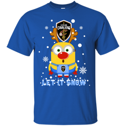 Minion Cleveland Cavaliers Primary Ugly Christmas Sweaters Let It Snow Cotton T-Shirt - The White Eagles