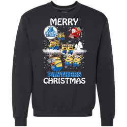 Georgia State Panthers Ugly Christmas Sweaters Minions Santa Claus Merry Christmas Sweatshirt - The White Eagles
