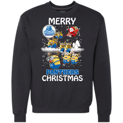 Georgia State Panthers Ugly Christmas Sweaters Minions Santa Claus Merry Christmas Sweatshirt - The White Eagles