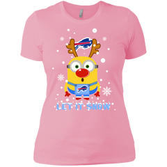 Minion Buffalo Bills Ugly Christmas Sweaters Let It Snow Ladies' Shirt - The White Eagles