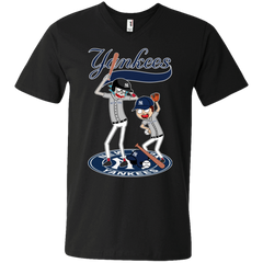 New York Yankees Baseball Rick And Morty Men's V-Neck T-Shirt - The White Eagles