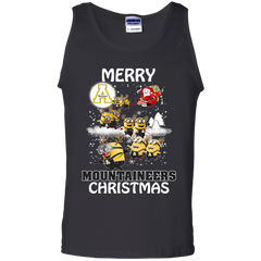 Appalachian State Mountaineers T Shirts Minions Santa Claus Merry Christmas Tank Top - The White Eagles