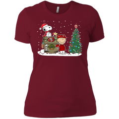 San Francisco 49ers Snoopy The Peanuts Ugly Christmas Sweater  Super Bowl Ladies' Shirt - The White Eagles