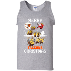 Bowling Green Falcons Ugly Christmas Sweaters Minions Santa Claus Merry Christmas Tank Top - The White Eagles