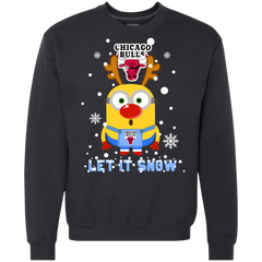 Minion Chicago Bulls Ugly Christmas Sweaters Let It Snow Sweatshirt - The White Eagles