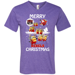 Christmas Sweaters Minions Santa Claus Merry Christmas Men's V-Neck T-Shirt - The White Eagles