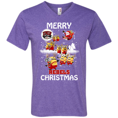 Christmas Sweaters Minions Santa Claus Merry Christmas Men's V-Neck T-Shirt - The White Eagles