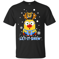 Minion North Carolina A&t Aggies Ugly Christmas Sweaters Let It Snow Cotton T-Shirt - The White Eagles