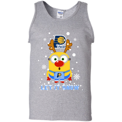 Minion Indiana Pacers Ugly Christmas Sweaters Let It Snow Tank Top - The White Eagles