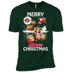 San Diego State Athletics Ugly Christmas Sweaters Minions Santa Claus Merry Christmas Men's Sleeve Shirt - The White Eagles
