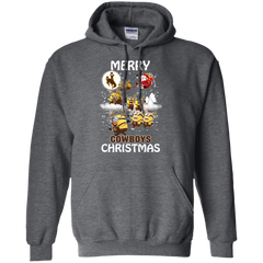 Wyoming Cowboys Ugly Christmas Sweaters Minions Santa Claus Merry Christmas Hoodie - The White Eagles