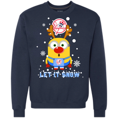 Minion New York Yankees  Ugly Christmas Sweaters Let It Snow Sweatshirt - The White Eagles