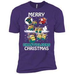 Coastal Carolina Chanticleers Ugly Christmas Sweaters Minions Santa Claus Merry Christmas Men's Sleeve Shirt - The White Eagles