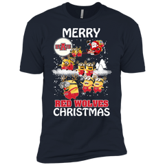 Arkansas State Red Wolves Ugly Christmas Sweaters Minions Santa Claus Merry Christmas Men's Sleeve Shirt - The White Eagles