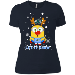 Minion Jacksonville Dolphins Ugly Christmas Sweaters Let It Snow Ladies' Shirt - The White Eagles