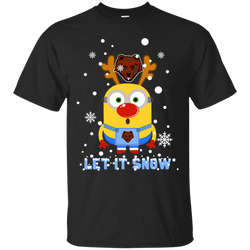 Minion Brown Bears Ugly Christmas Sweaters Let It Snow Cotton T-Shirt - The White Eagles