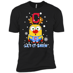 Minion Cleveland Indians  Ugly Christmas Sweaters Let It Snow Men's Sleeve Shirt - The White Eagles
