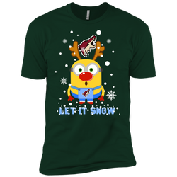 Minion Arizona Coyotes Ugly Christmas Sweaters Let It Snow Men's Sleeve Shirt - The White Eagles